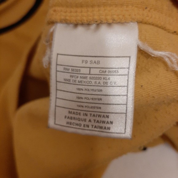 Nike Baseball Nike Team Sweatshirt Fleece Men XL Yellow/Black Black Label READ - Picture 7 of 16